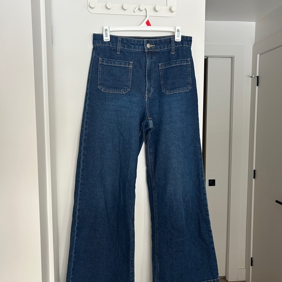 H&M Denim - H&M Dark Blue Flare Jeans